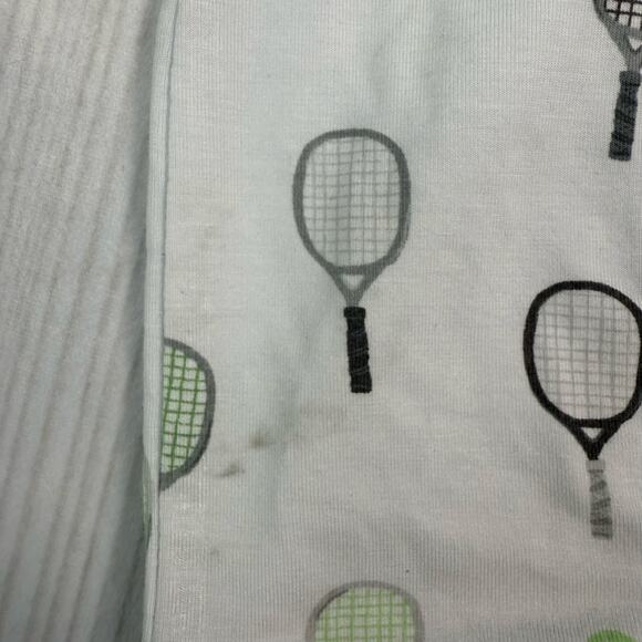 Angel Dear Baby Bamboo Romper 0-3M Tennis Rackets Print Short Sleeve‎ - Picture 5 of 5